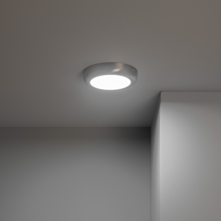 Product van Plafondlamp 12W LED Metaal Rond Silver Design  Ø175 mm