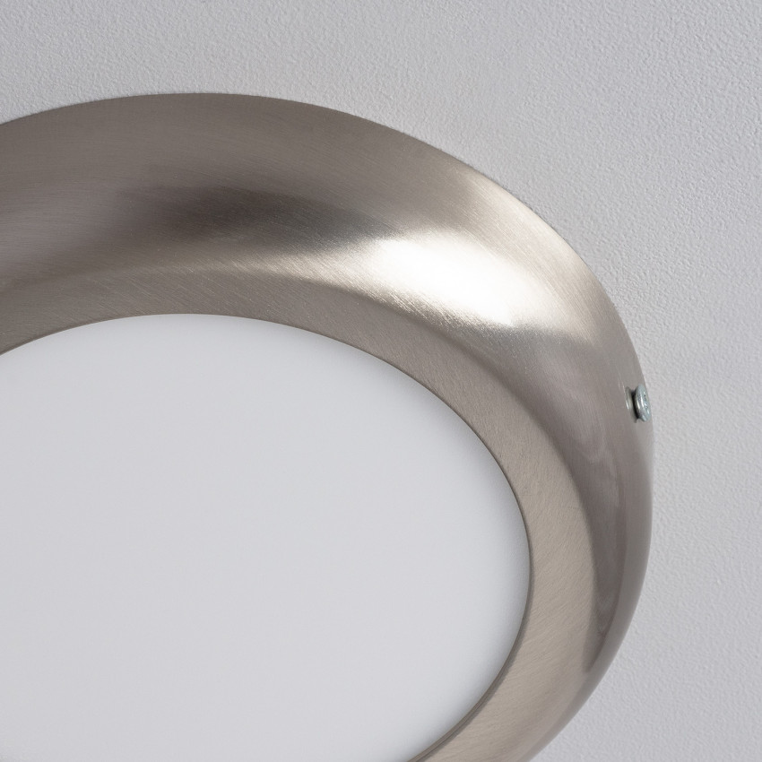 Produit de Plafonnier LED Rond 12W Métal Design Silver Ø175 mm 
