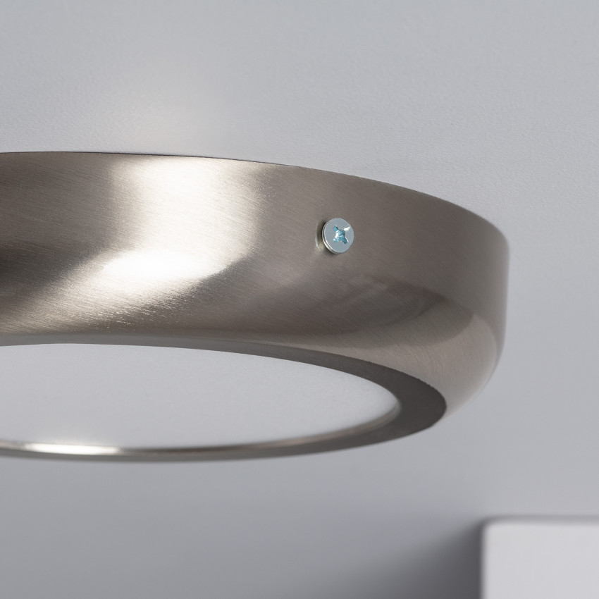 Produit de Plafonnier LED Rond 12W Métal Design Silver Ø175 mm 