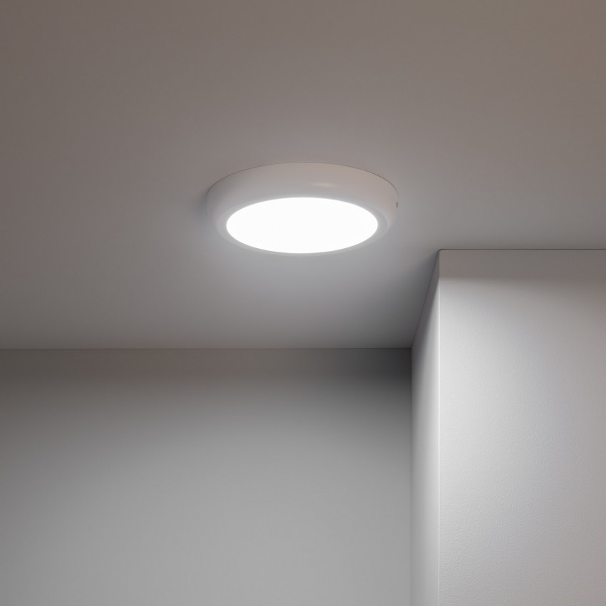 Product van Rond design 18W LED opbouw paneel - wit Ø225 mm