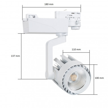 Produit de Spot LED Dora 30W Blanc pour Rail Triphasé (3 Allumages)