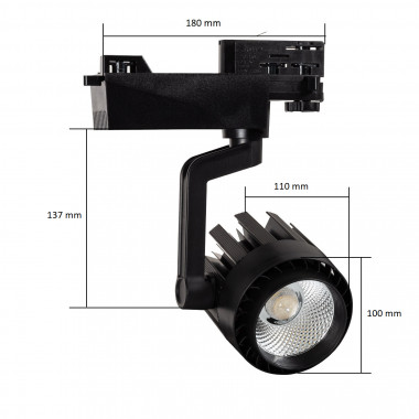 Product of 30W Dora LED Spotlight for Three Phase Track in Black