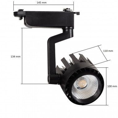 Produkt od Lištový LED Reflektor 30W Jednofázové Dora v Černé