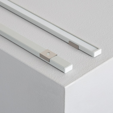 Product van Opbouw Profiel Aluminium 1m met Doorschijnende cover voor LED Strips tot 10 mm