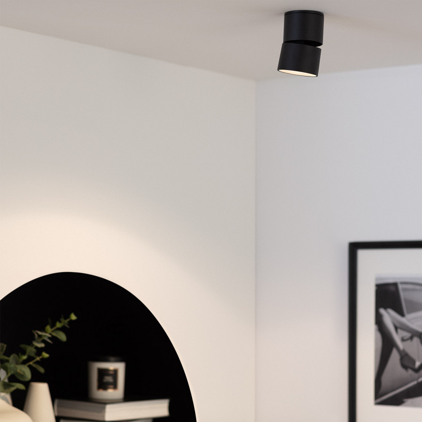 Product van Plafondlamp 7W LED Rond Aluminium Zwart  New Onuba