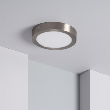 Silver Round 18W LED Surface Panel Ø225 mm