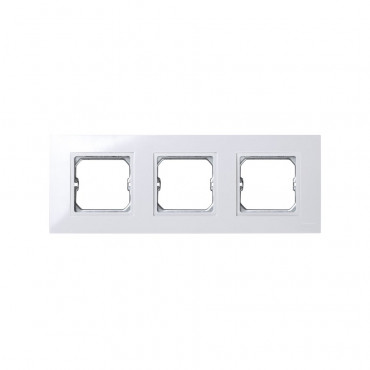Product Frame voor 3-Element Wit Intermediate zonder klemmen Simon 27 Play 2701630-030
