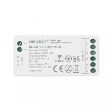 Product van Controller Dimmer LED  RGBW 12/24V DC MiBoxer FUT038S 