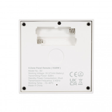 Product of Panel Remoto 4 Zonas para Tira LED RGBW 12/24V DC MiBoxer B3