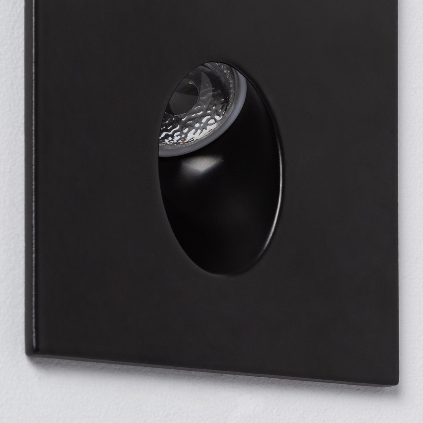 Product of 1W Adam Square Recessed Wall Spotlight in Black
