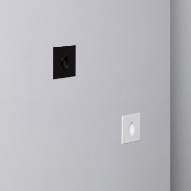 Product van Baken LED 1W Inbouw Muur Vierkant Zwart Adam 