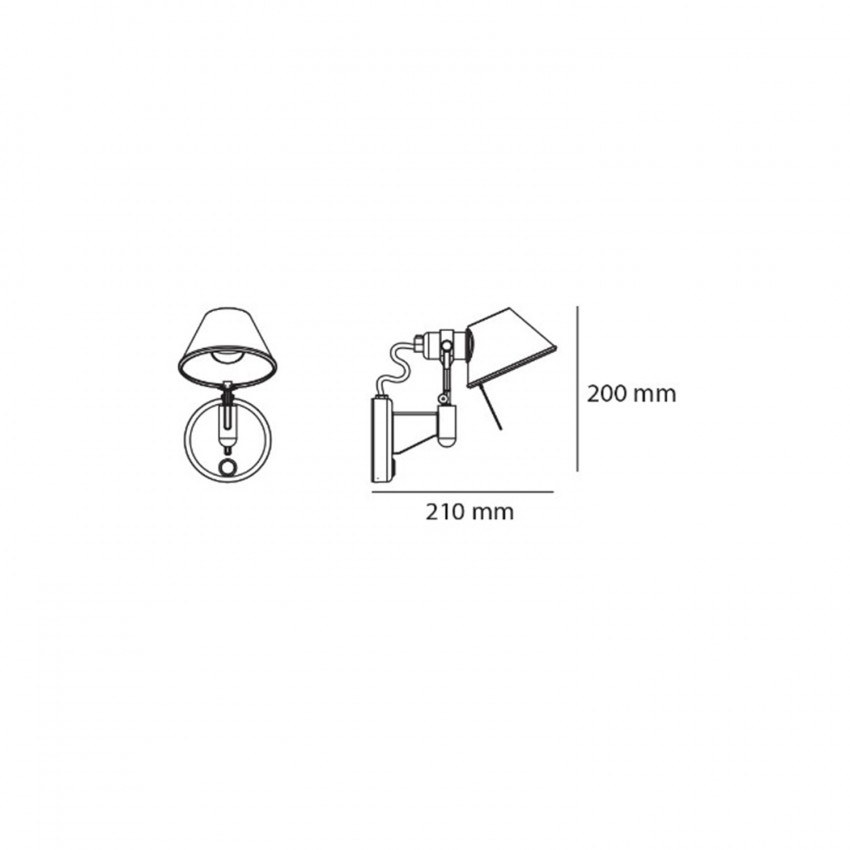 Product of ARTEMIDE Micro Faretto Wall Lamp with Switch