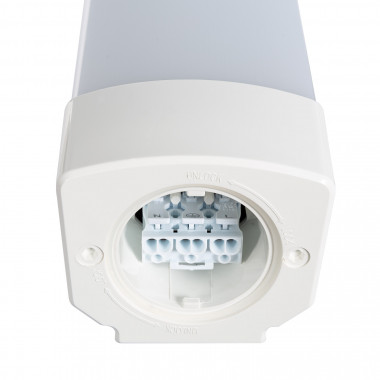 Prodotto da Plafoniera Stagna LED 120 cm 40W 150lm/W Alluminio IP65 Collegabile con Sensore Microonde MERRYTEK