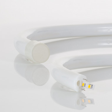 Product van Neon LED Strip Rond Dimbaar Flexibel 360 220V AC 120 LED/m IP67 Rood op Maat om de 100cm