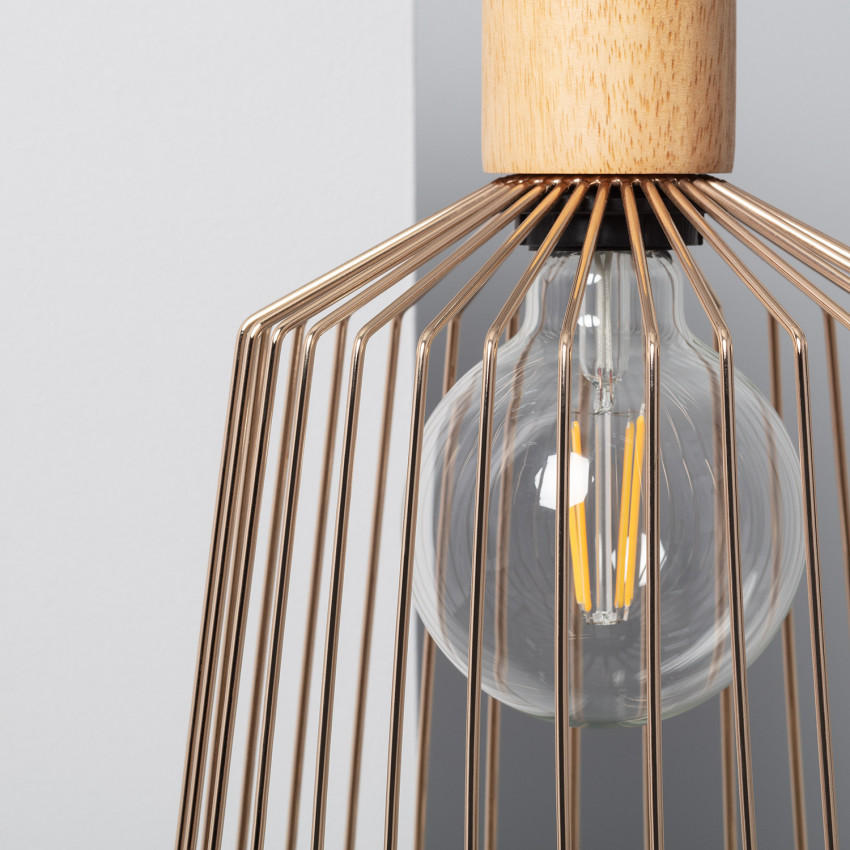 Product of Hitra Wood & Metal Pendant Lamp