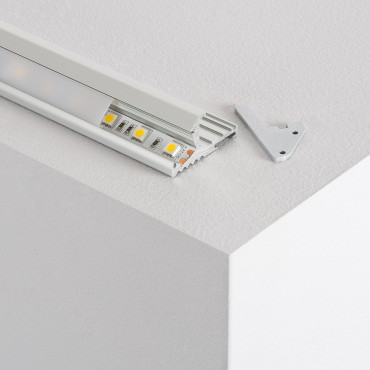 Product Profilo in Alluminio per Scala Doppia Illuminazione 1m per Due Strisce LED fino a 10mm