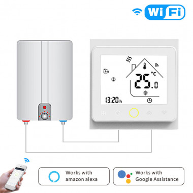 Produit de Thermostat WiFi Programmable Blanc pour Chauffage