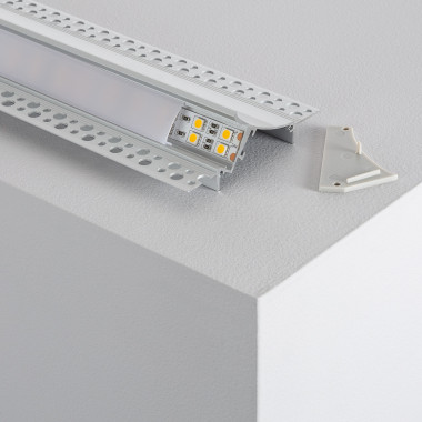 Produit de Profilé Aluminium Encastrable dans Plâtre / Placo avec Capot Continue pour Ruban LED jusqu'à 20mm