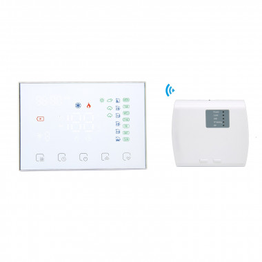 Termostato Wi-Fi Programmabile Bianco Wireless per Riscaldamento