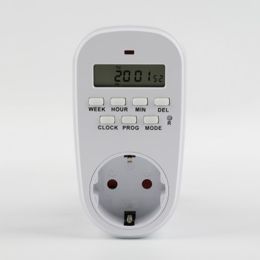 Timer Digitale Programmabile con Spina Tipo F Schuko