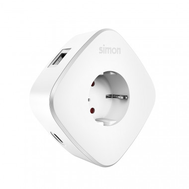 Produkt von Adapterstecker Typ F Schuko + 2 USB-A + 1 USB-C SIMON CL610301