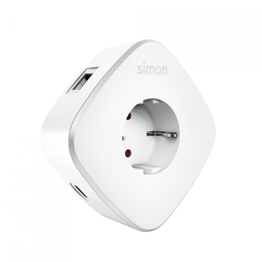 Produkt von Adapterstecker Typ F Schuko + 2 USB-A + 1 USB-C SIMON CL610301