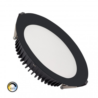 Downlight LED SAMSUNG New Aero Slim 20W CCT Sélectionnable 130lm/W Microprismatique (UGR17) LIFUD Noir Coupe Ø 155mm