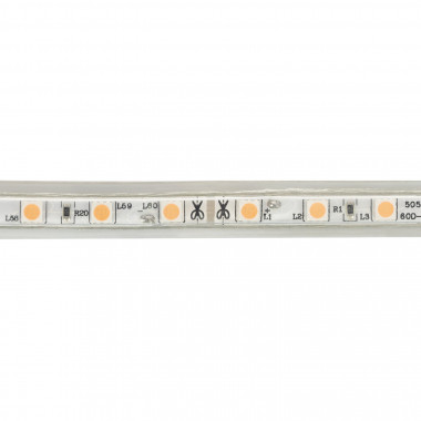 Produkt von LED-Streifen 220V AC 60 LED/m Violett IP65 nach Mass Breite 14mm Schnitt alle 100 cm