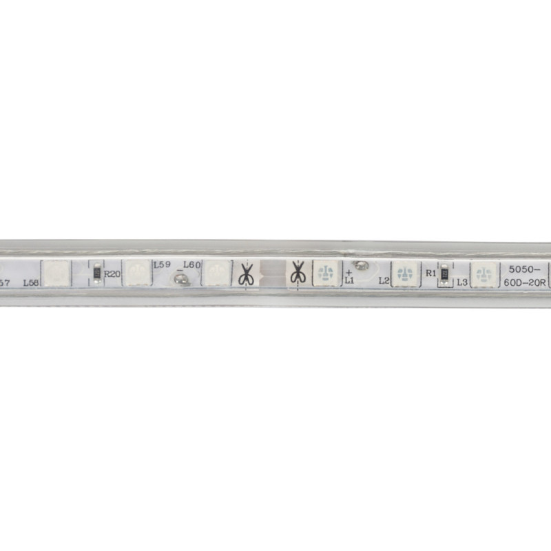 Prodotto da Striscia LED 220V AC 60 LED/m Ambra IP65 su Misura Larghezza 14mm Taglio ogni 100cm  