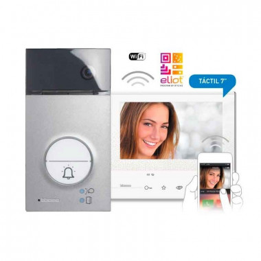 Kit Visiophone 1 Logement 2 Fils avec Panneau LINEA 3000 et Moniteur CLASSE 100 X13E BTICINO 363911