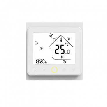 Termostato Wi-Fi Programmabile Bianco Per Riscaldamento - Ledkia