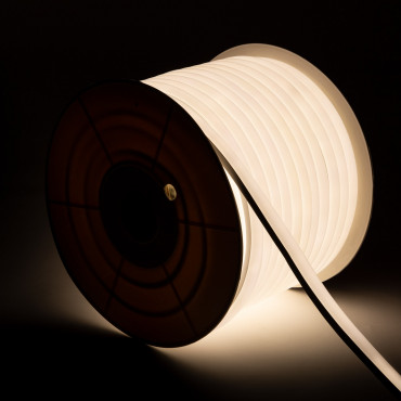 Product Bobina Striscia LED Neon 7.5W/m Regolabile 220V AC 120 LED/m Semicircolare 180º Bianco Naturale IP67 Taglio ad ogni 100cm