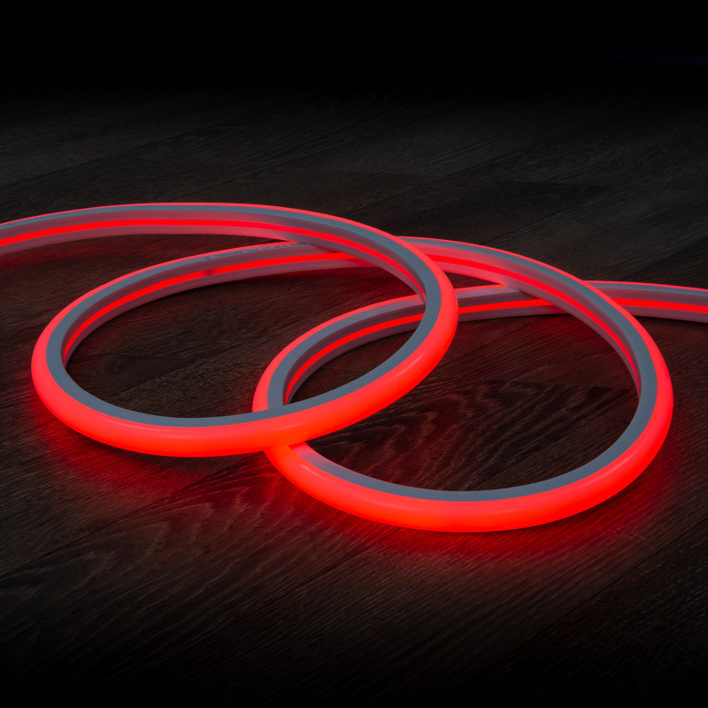 Product of 50m Coil 220V AC 7.5W/m Semicircular 180º Dimmable LED Neon Strip 120 LED/m in Red IP67 Custom Cut every 100cm