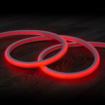Product 220V AC Dimmable 7.5 W/m Semicircular Neon LED Strip 120 LED/m in Red IP67 Custom Cut every 100cm