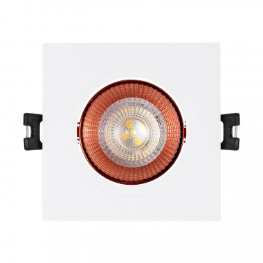 Produit de Collerette Downlight Carrée Orientable pour Ampoule LED GU10/GU5.3 Coupe Ø 80mm 