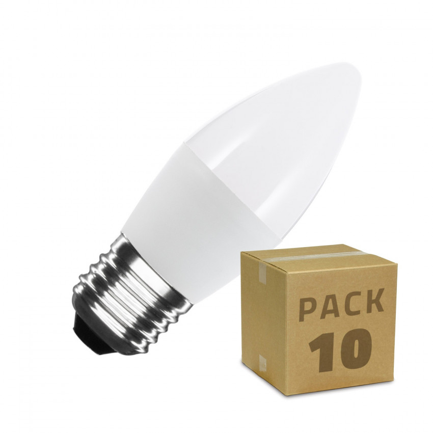 Produkt von 10er-Pack LED-Glühbirnen E27 5W 400 lm C37