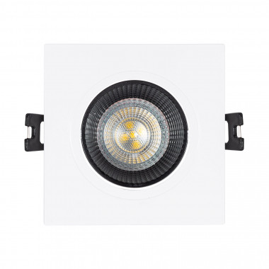 Produit de Collerette Downlight Carrée Orientable pour Ampoule LED GU10/GU5.3 Coupe Ø 80mm