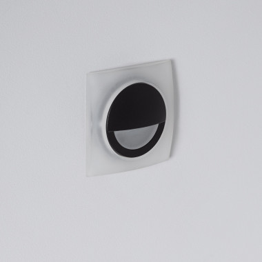 Balise LED Extérieure 3W Encastrable au Mur Carée Occulare Noire