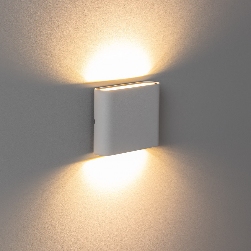 Product van Wandlamp Outdoor  LED 6W Vierkante Aluminium Dubbelzijdige Verlichting Luming Wit