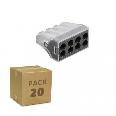 Pack 10 Conectores Rápidos 8 Entradas 0.75-2.5 mm²