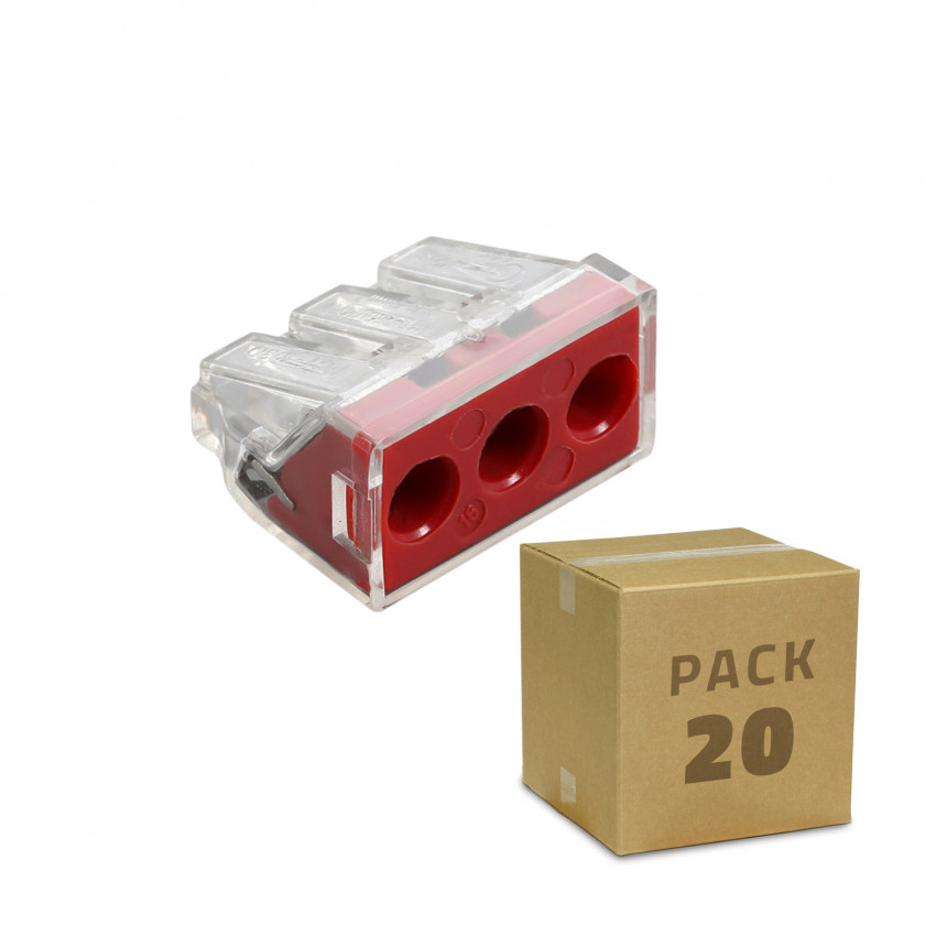 Product of Pack of 10 Quick Connectors with 3 Inputs 2.5-6.0 mm²