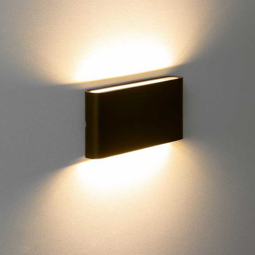 Product van Wandlamp Outdoor LED 20W  Aluminium Rechthoekig Dubbelzijdige Verlichting luming Zwart