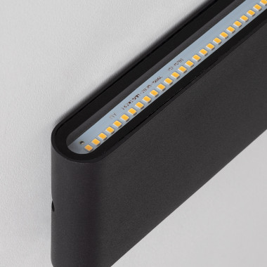 LED-Wandleuchte Aussen 12W Aluminium Rechteckig Doppelseitige Beleuchtung  Luming Schwarz - Ledkia