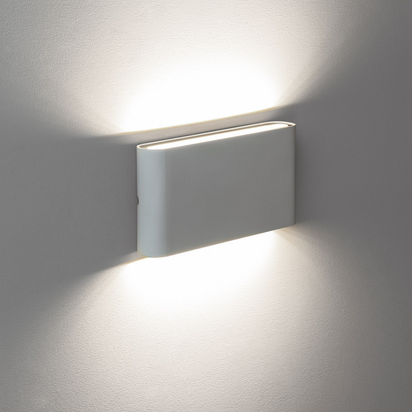 Prodotto da Applique da Parete per Esterni LED 12W Alluminio Rettangolare Doppia Luce Luming Bianco