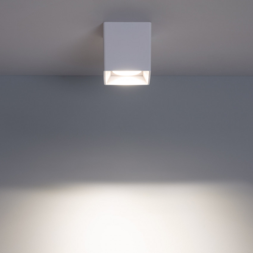 Product van Plafondlamp Space Wit vierkant met GU10 lamp