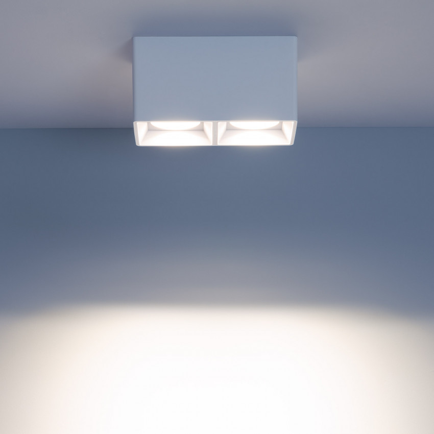 Product of Double Sided Square Ceiling Lamp in White with GU10 Space Bulb