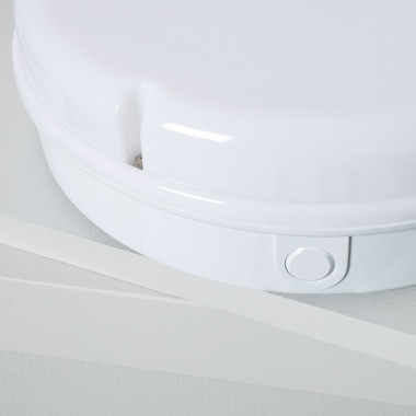 Produkt von LED-Deckenleuchte 24W Rund für Aussen Ø285 mm IP65 mit Nicht Permanentem Notlicht Hublot White