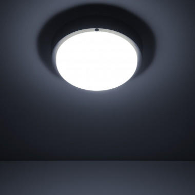 Product van Plafondlamp LED 25W Rond Outdoor Ø175 mm IP65 Hublot Black
