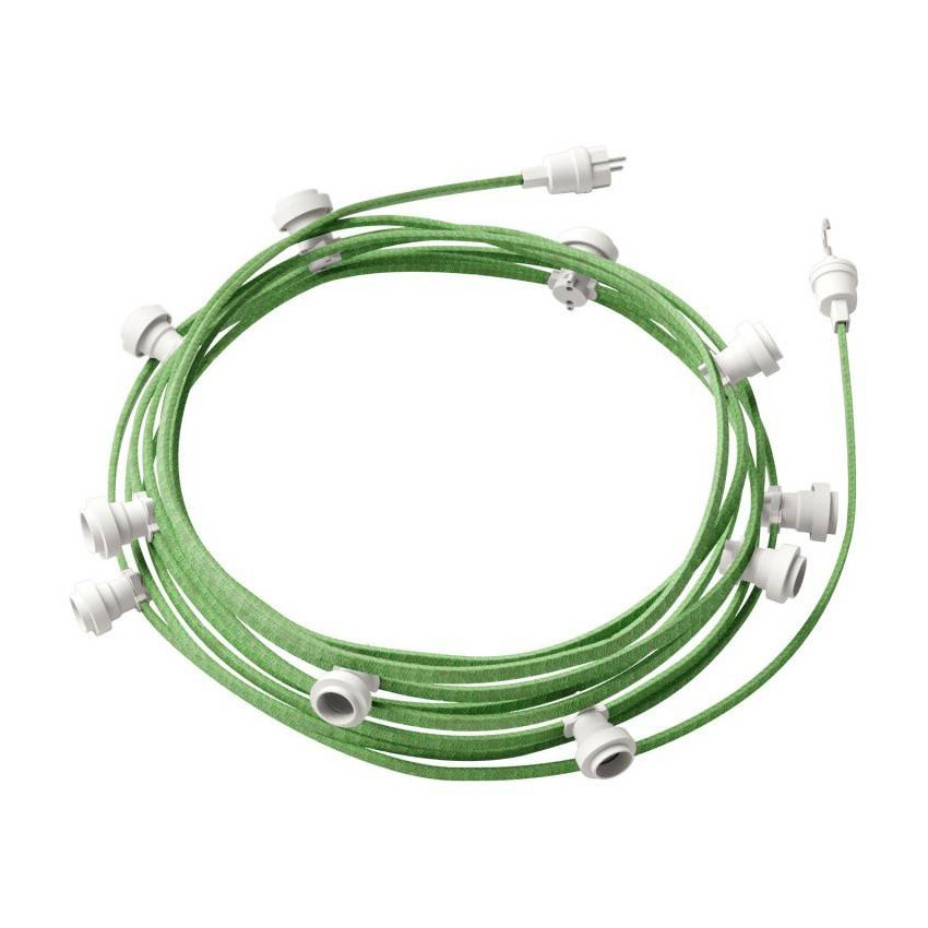 Product van Licht slinger  Outdoor Lumet System 12,5m met 10E27 Fittingen Wit Creative-Cables CATE27B125 