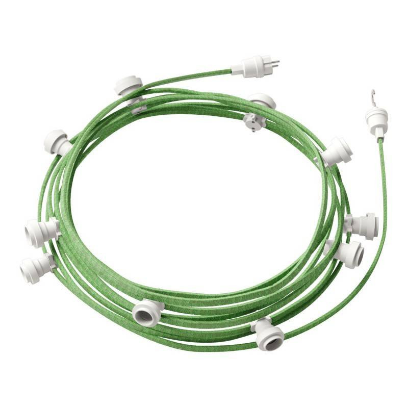 Product van Licht slinger  Outdoor Lumet System 12,5m met 10E27 Fittingen Wit Creative-Cables CATE27B125 